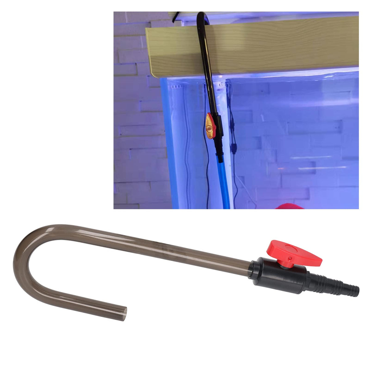 Wall Mounted Aquarium Water Filler Tube with Control Valve V130637