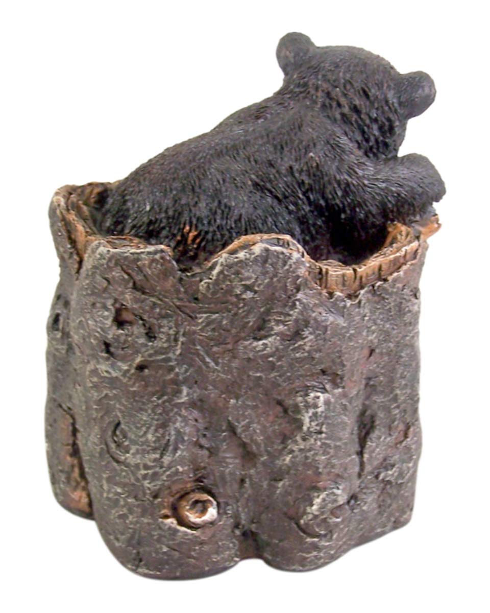 Black Bear Coaster Holder With 4 Coaster Set T52253