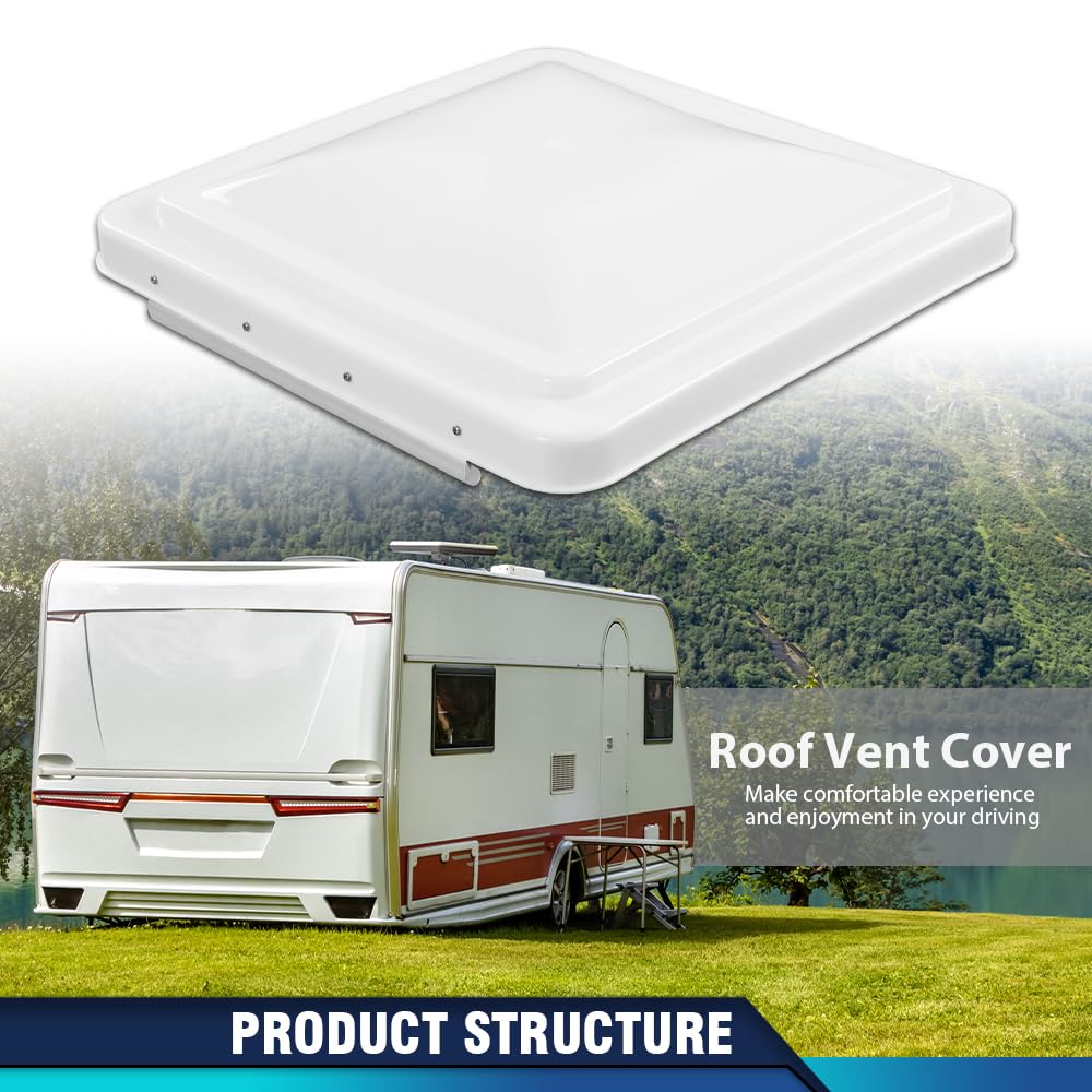 14" x 14" White Roof Vent Cover 2Pc P864