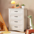 White 4 Drawer Wood Dresser T5816