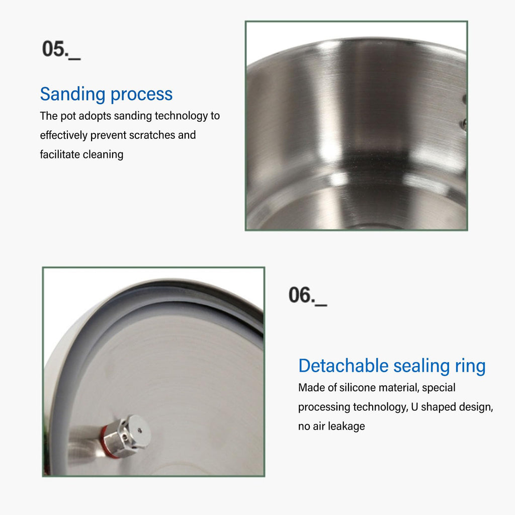 2L Stainless Steel Mini Pressure Cooker J60192