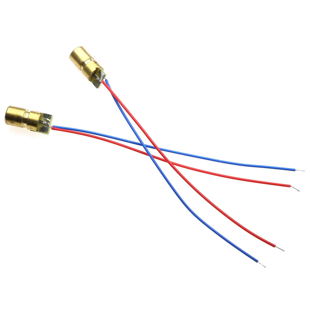 10-Pack 3.3V 650nm Mini Red Laser Dot Diode Module 6mm 5mW O826667
