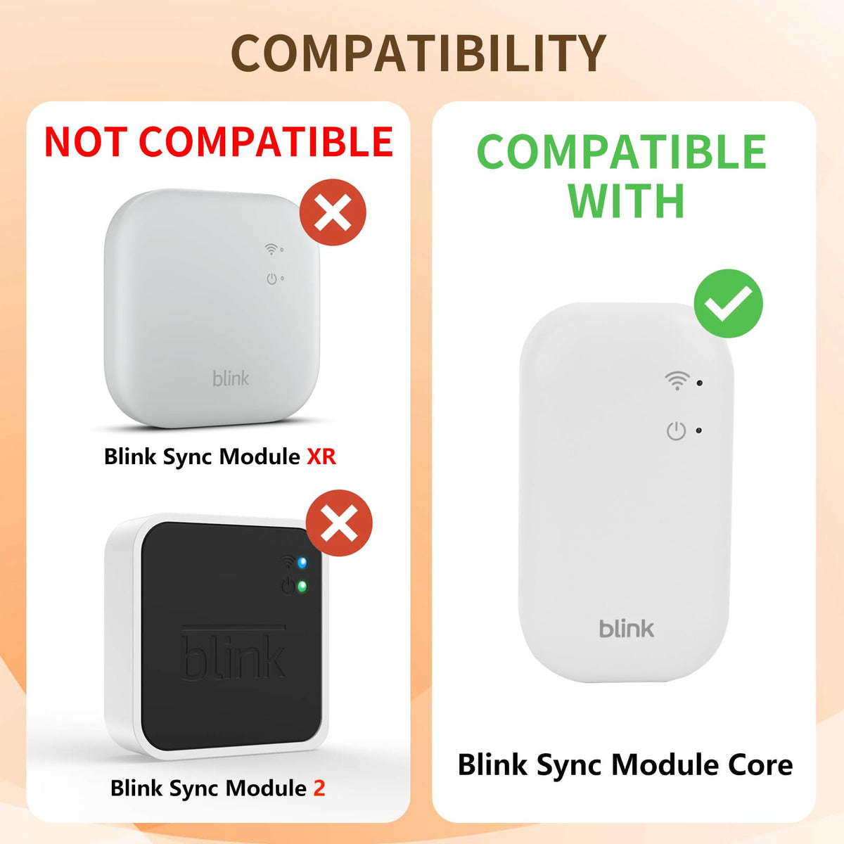 White Mount Bracket for Blink Sync Module Core with USB 3.0 Cable V587