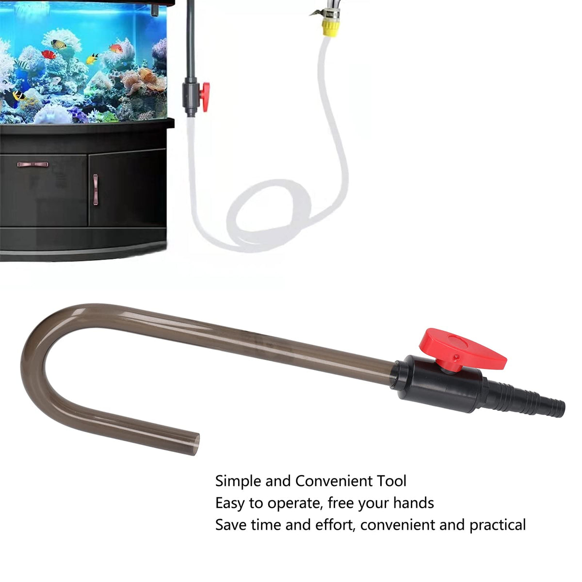Wall Mounted Aquarium Water Filler Tube with Control Valve V130637