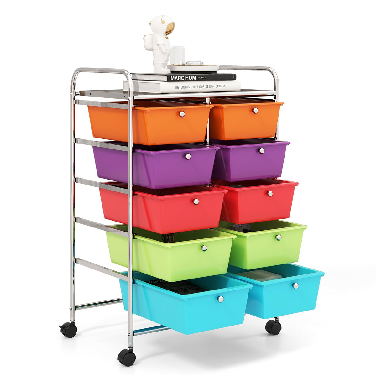 10 Drawer Rolling Storage Cart U96368