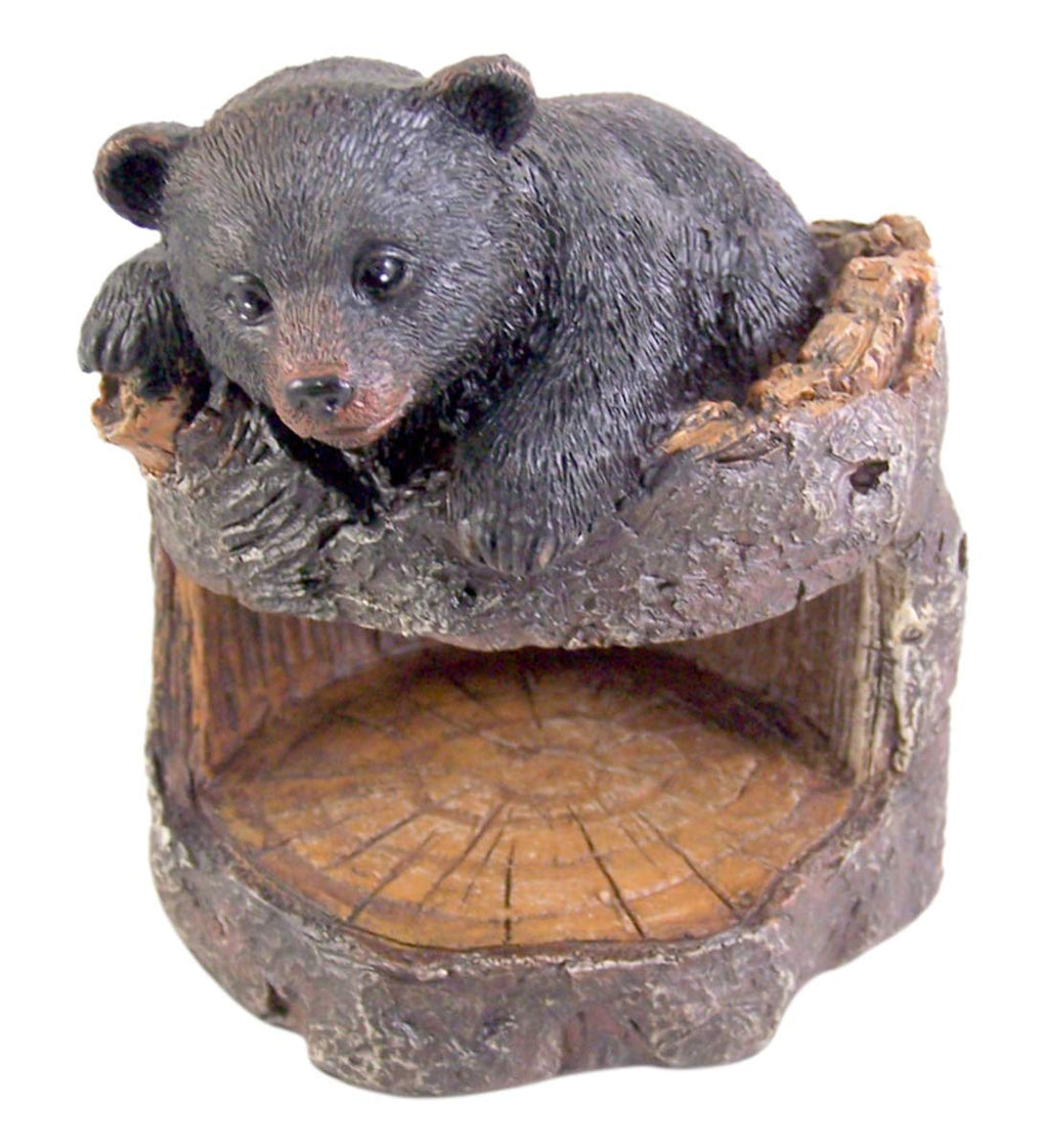 Black Bear Coaster Holder With 4 Coaster Set T52253