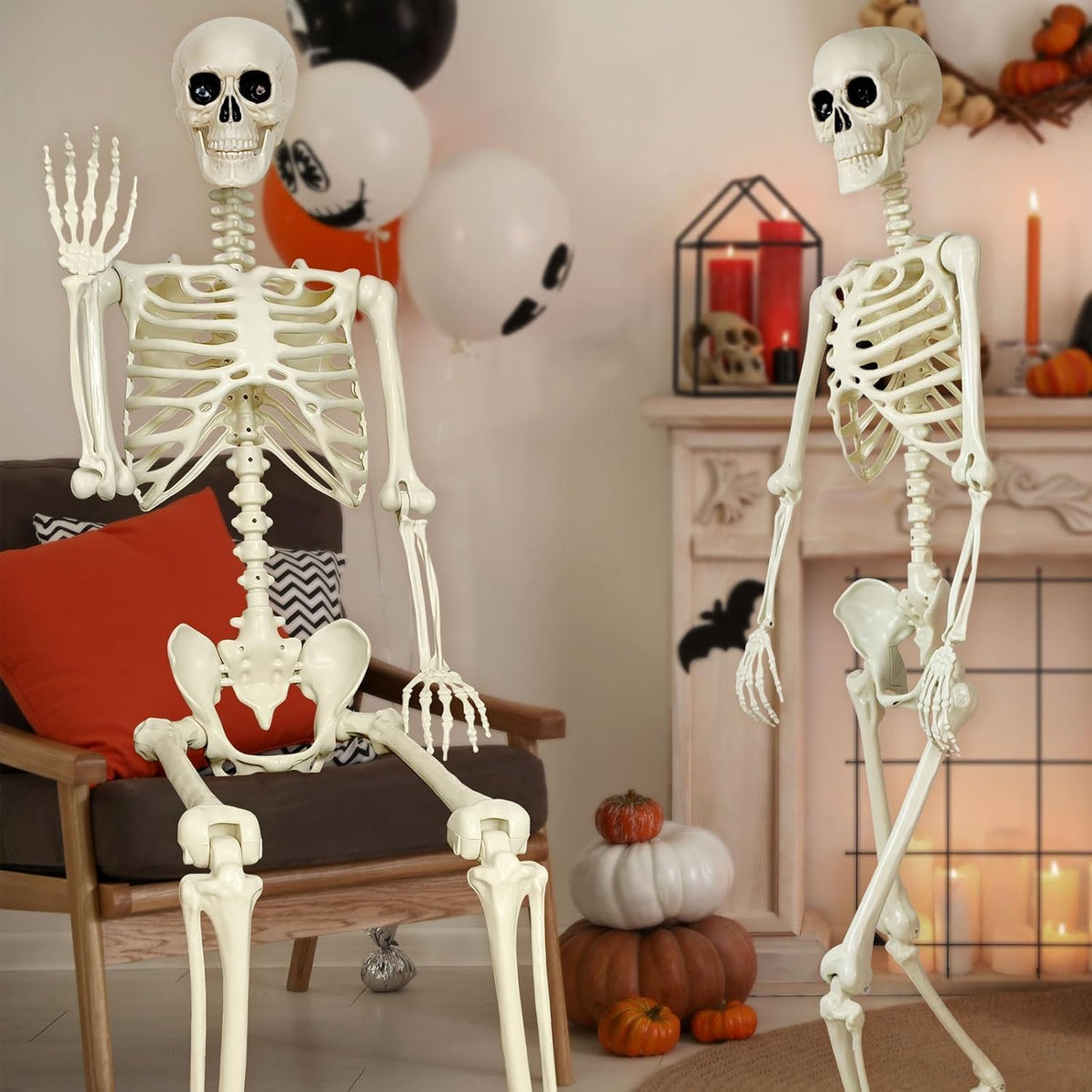 5.4FT Posable Skeleton Decorations Q677375