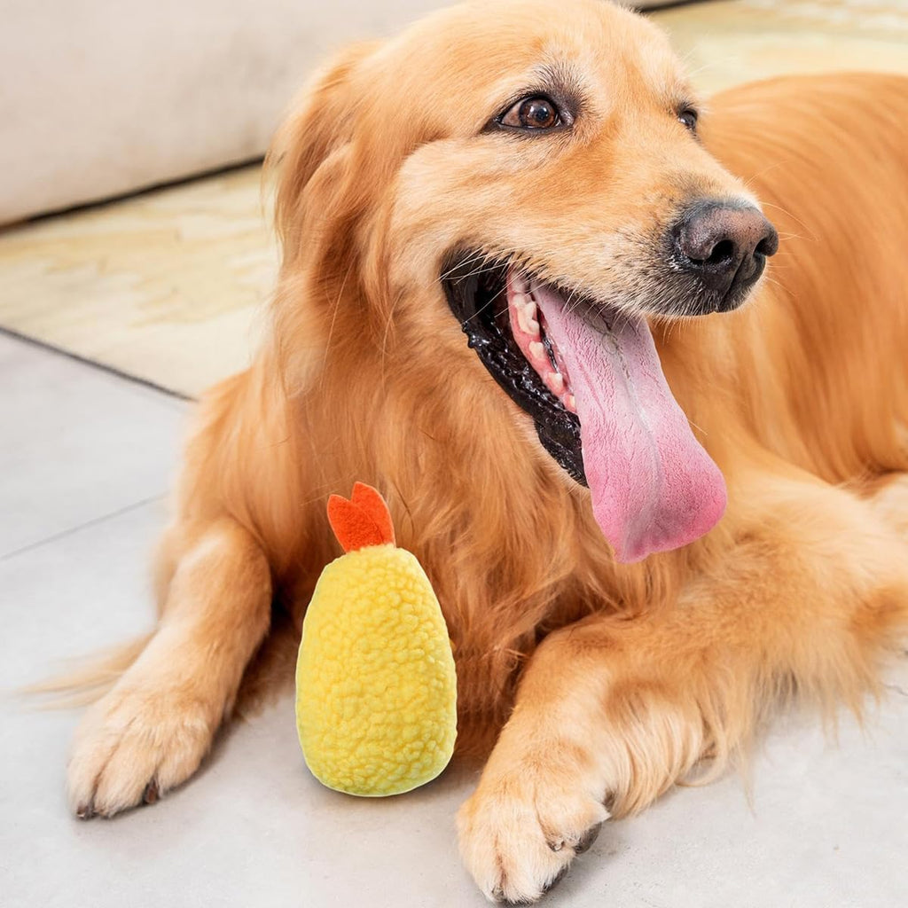 Fried Shrimp Shaped Plush Squeaky Dog & Cat Toy Z528
