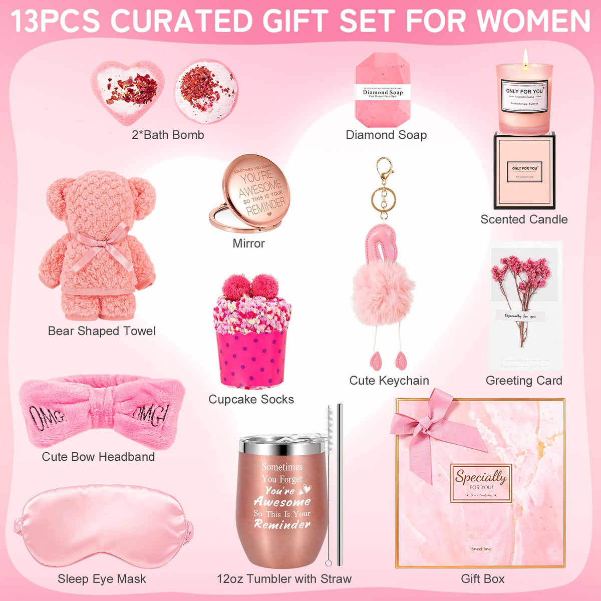 Gifts Basket for Women 13 Items Q484