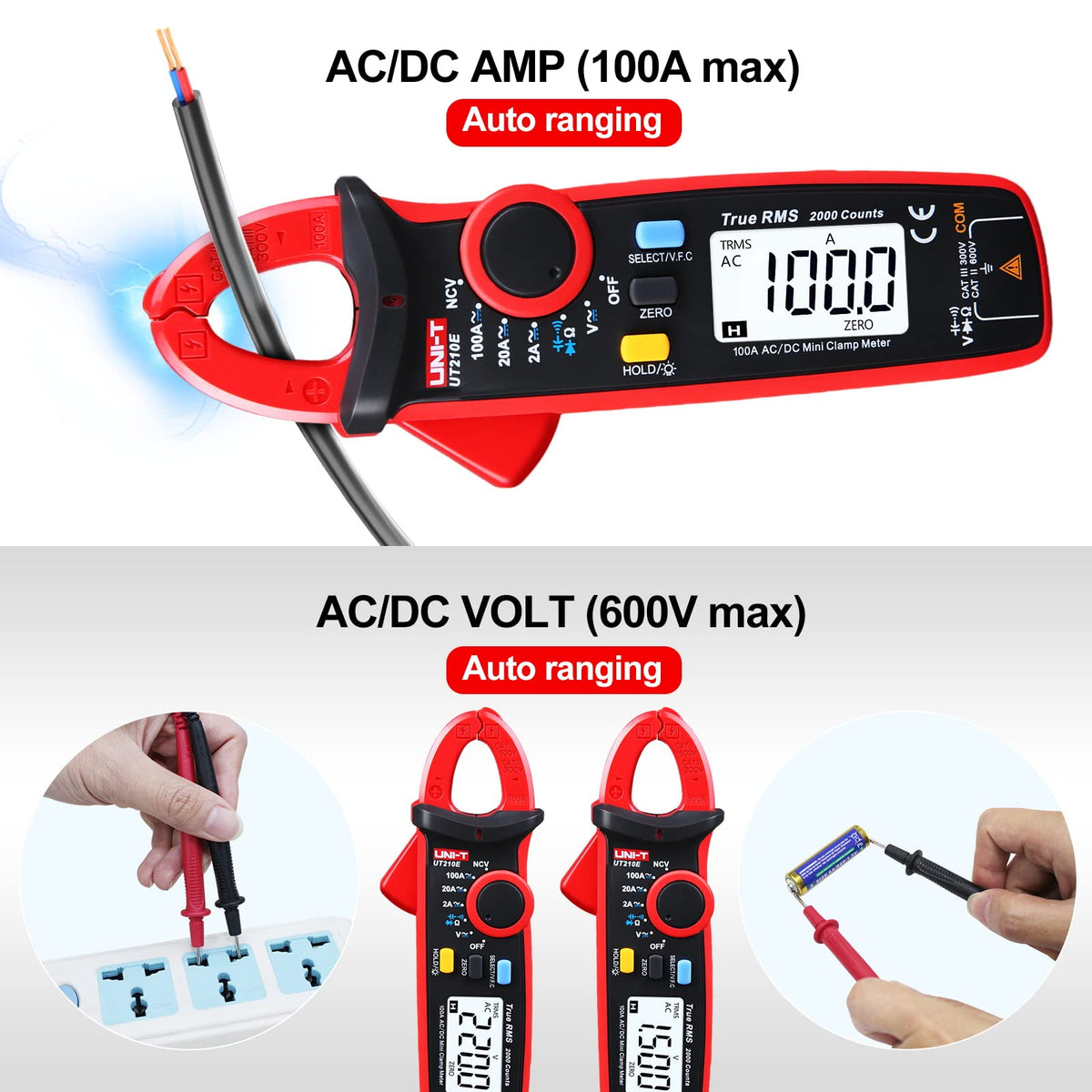 Mini Digital Clamp Meter & Phillips Screwdriver D7725