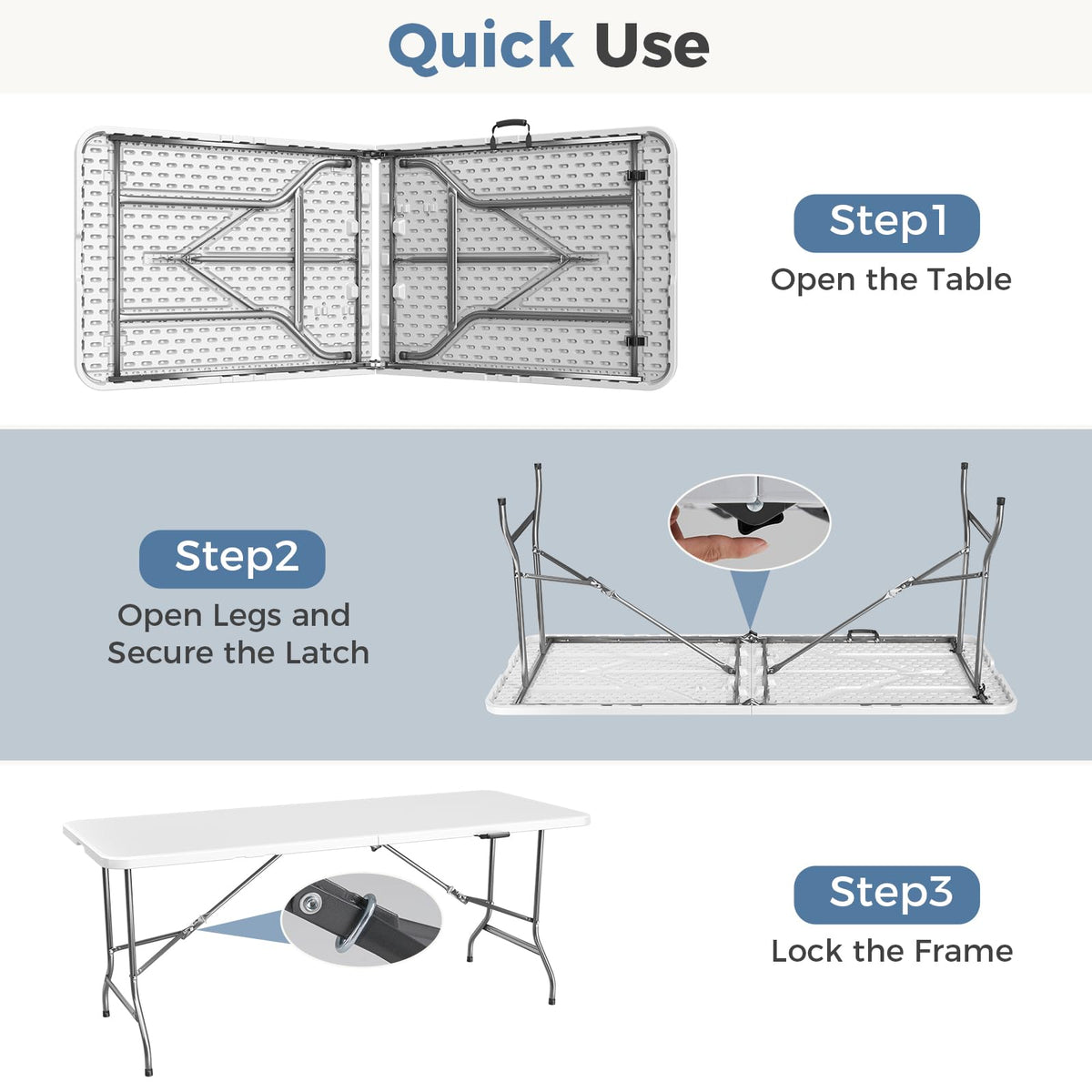 6 FT Folding Picnic Table P84699