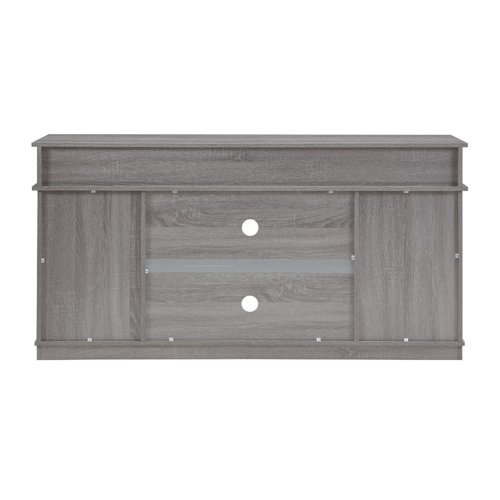 65" Grey TV Stand with Sliding Doors J25234