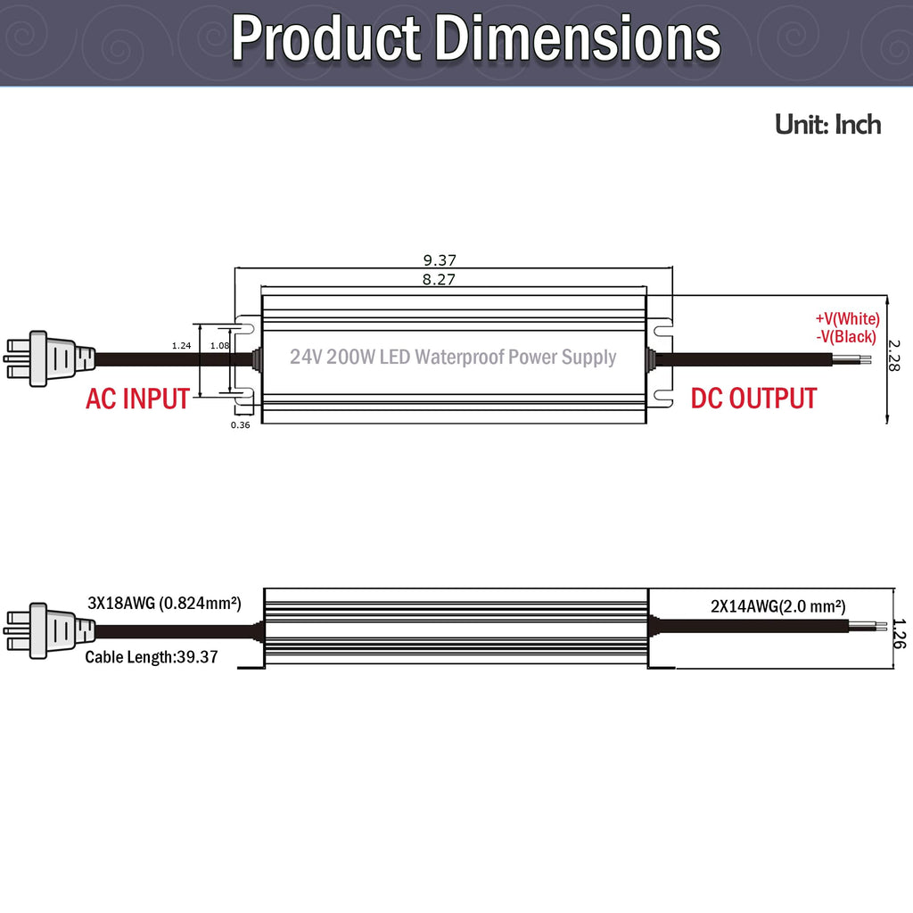 24V 200W UL Listed LED Power Supply P44570
