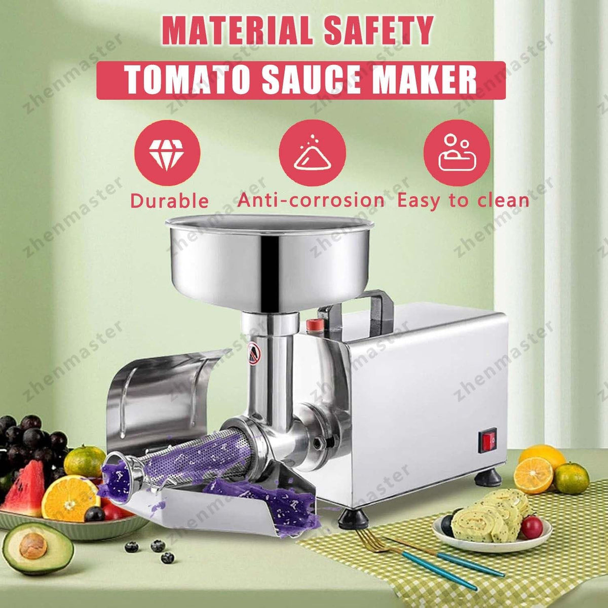 450W Stainless Steel Tomato Strainer with Seed Separator S1770