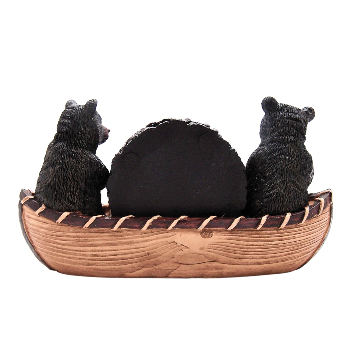 Set of 4 Rustic Bear Canoe Coasters L626