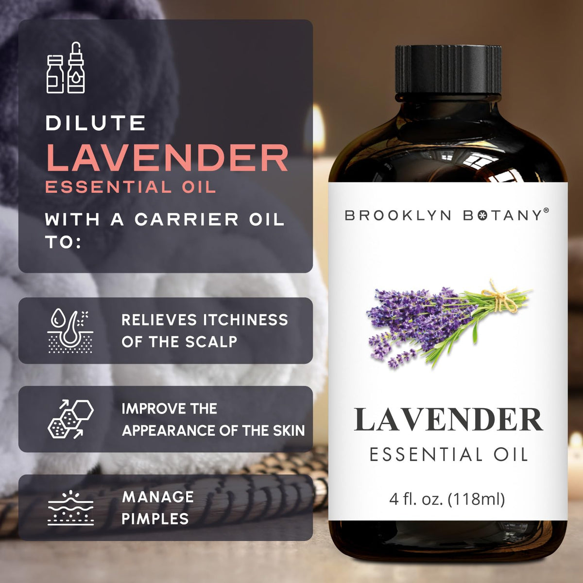 Lavender & Grapefruit Essential Oils 4 Fl Oz Pack of 2 S816