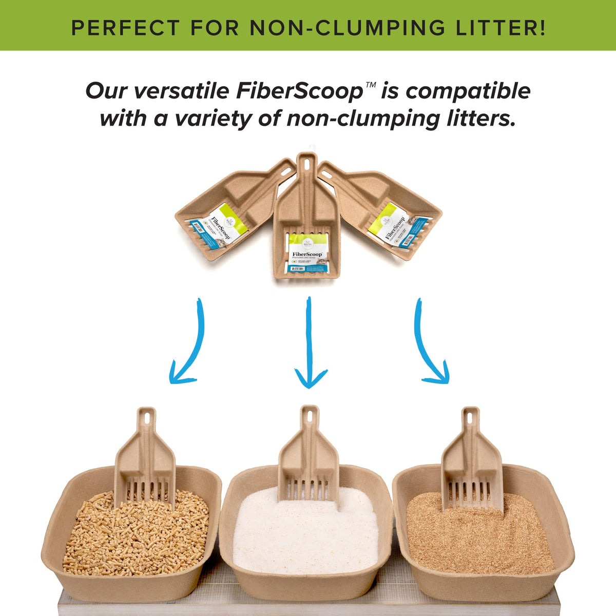 Large Disposable Cat Litter Box + Disposable Litter Scooper K131923