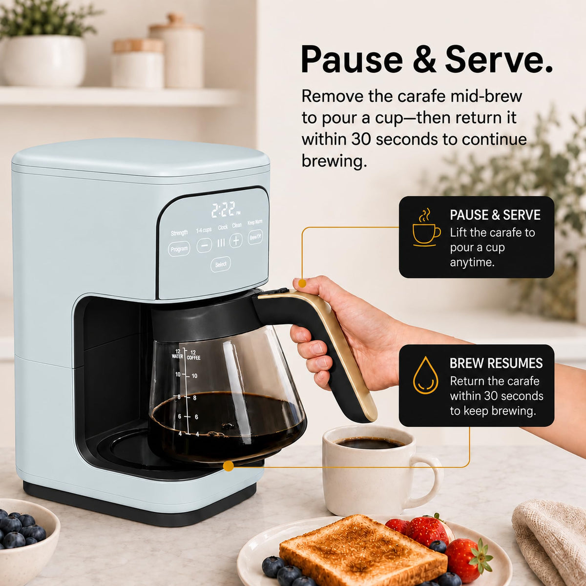 12-Cup Programmable Drip Coffee Maker U9395