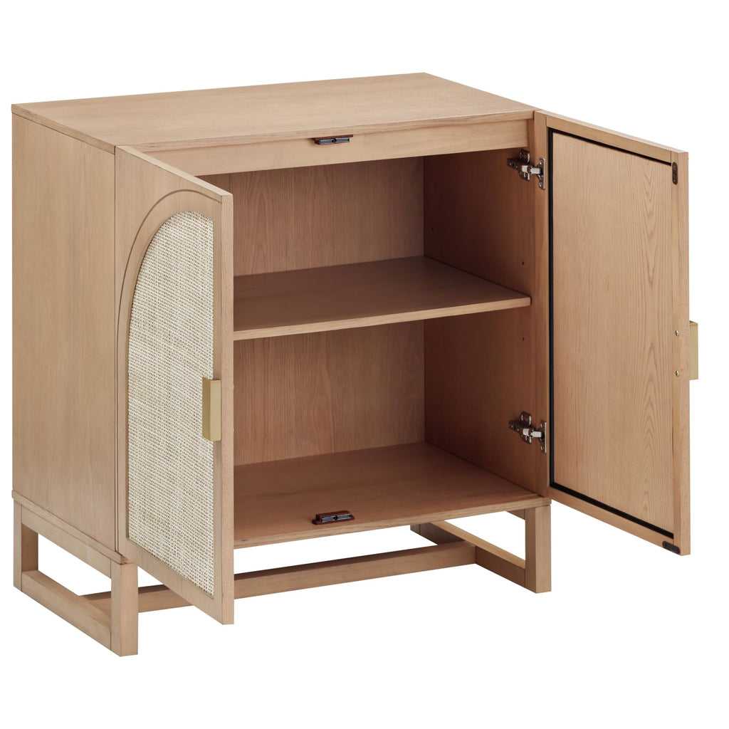 Mid-Century Modern Wood Storage Cabinet with Doors L50218