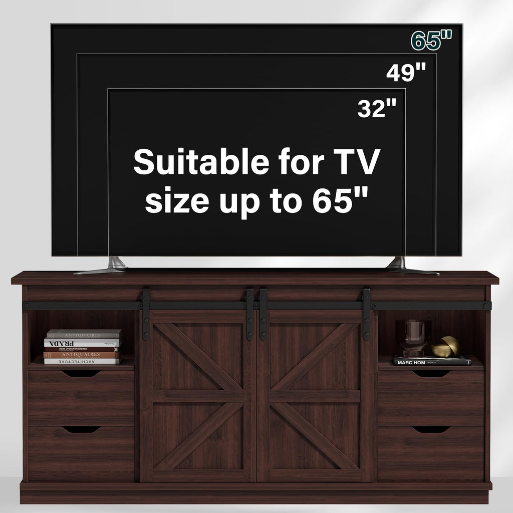 Rustic Oak 4 Drawer TV Stand X1228