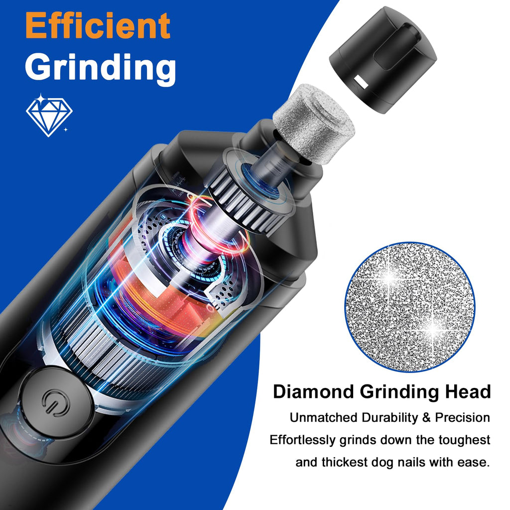 Quiet Low-Vibration Dog Nail Grinder Black X390