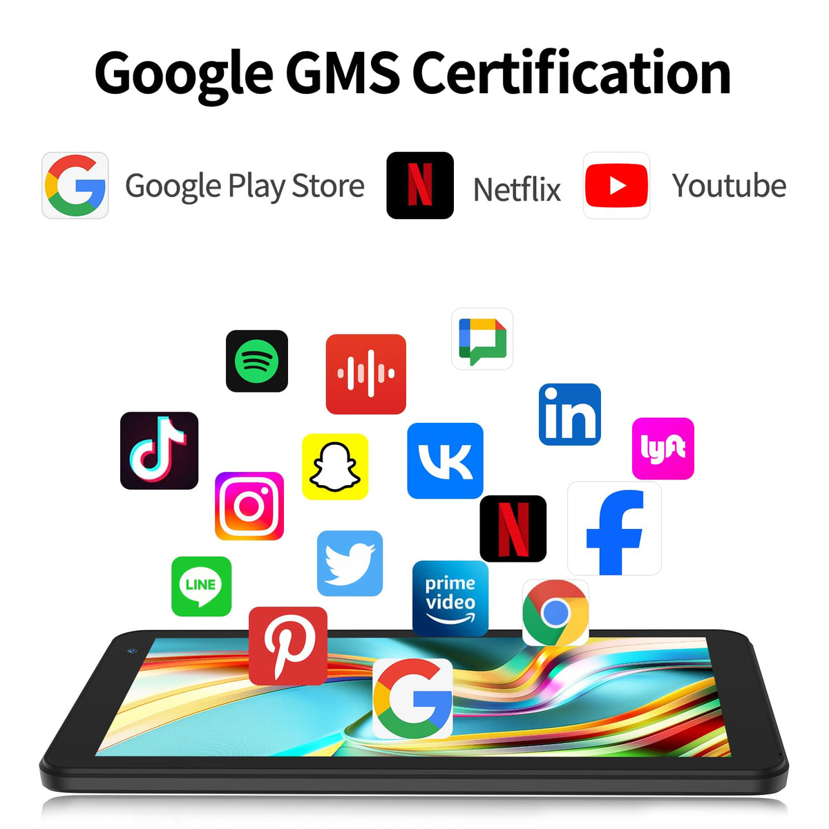 Android 7 inch Tablet 32GB ROM 2GB RAM HD Touchscreen Dual Camera P655725