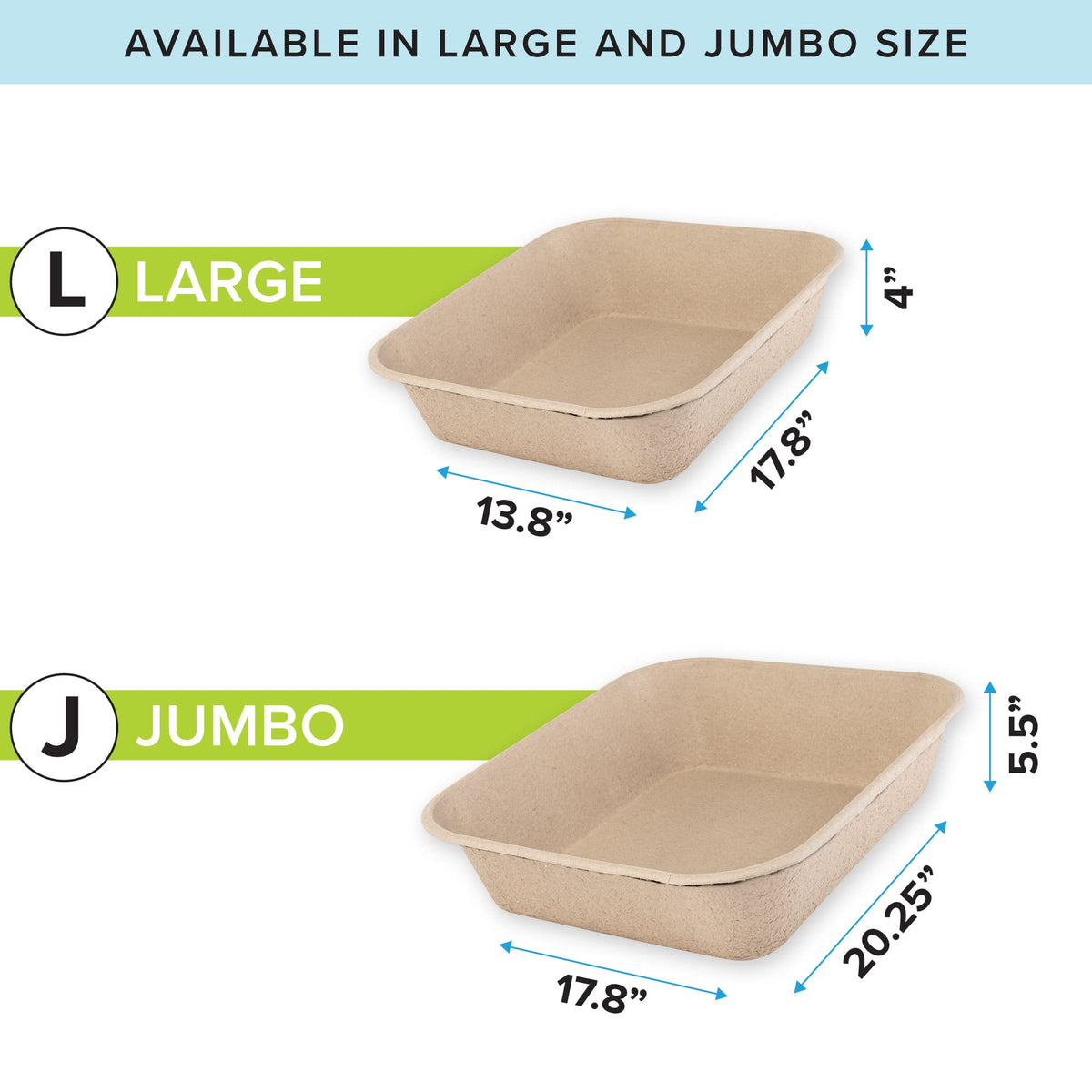 Large Disposable Cat Litter Box + Disposable Litter Scooper K131923