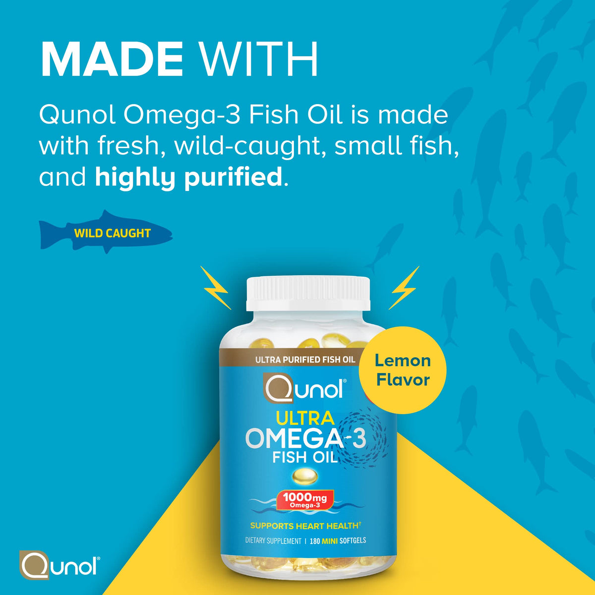 Omega-3 Fish Oil Mini Softgels 1000mg EPA DHA 180ct J4860