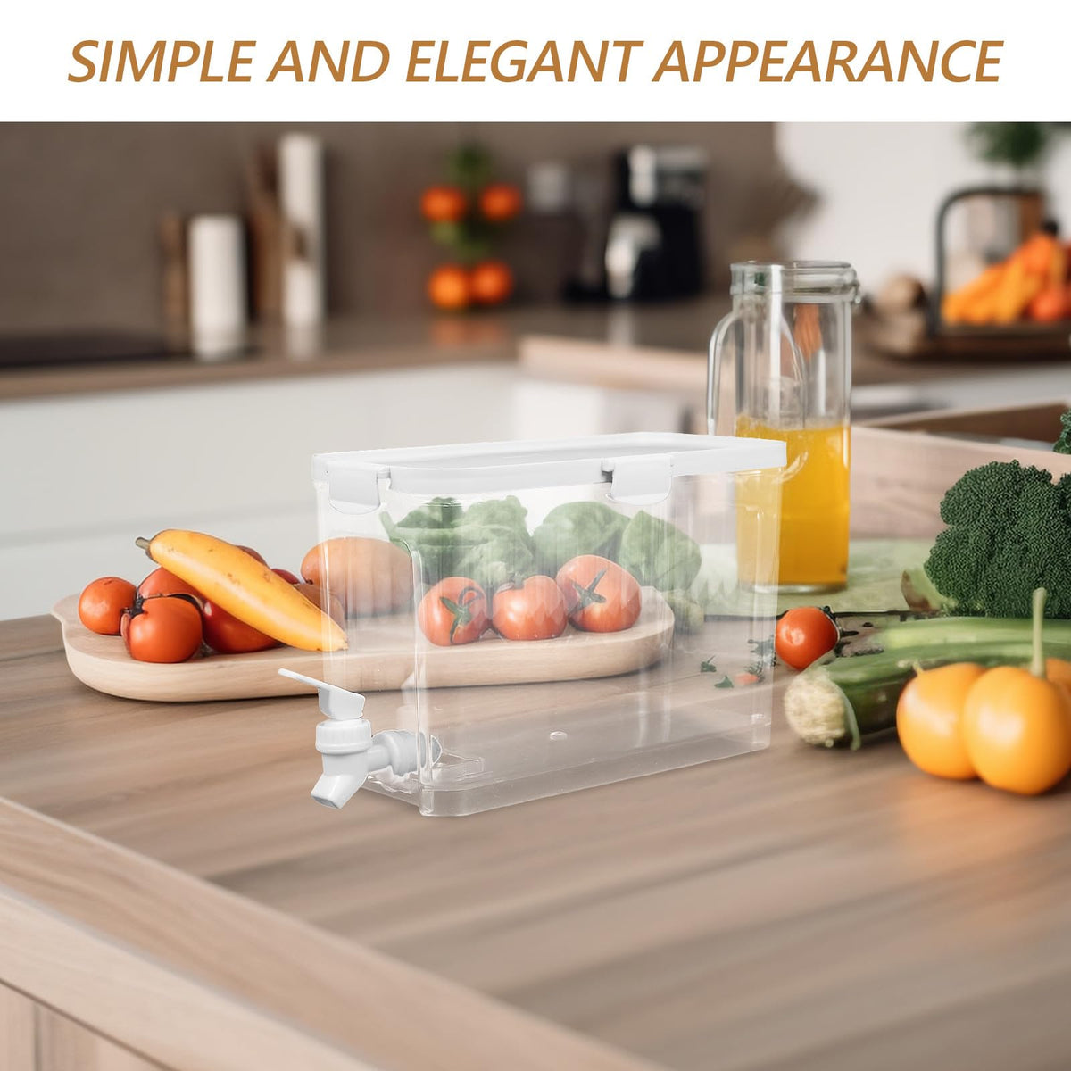 Refrigerator Water Jug with Faucet Large Capacity Beverage Dispenser D800