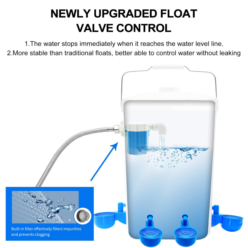 3 Gallons Automatic Poultry Waterer with Hose Attachment R255