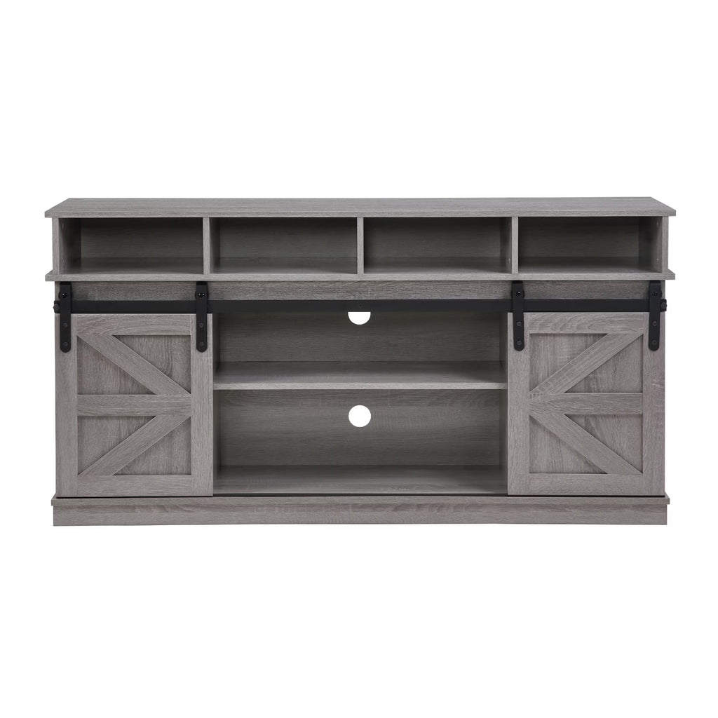 65" Grey TV Stand with Sliding Doors J25234