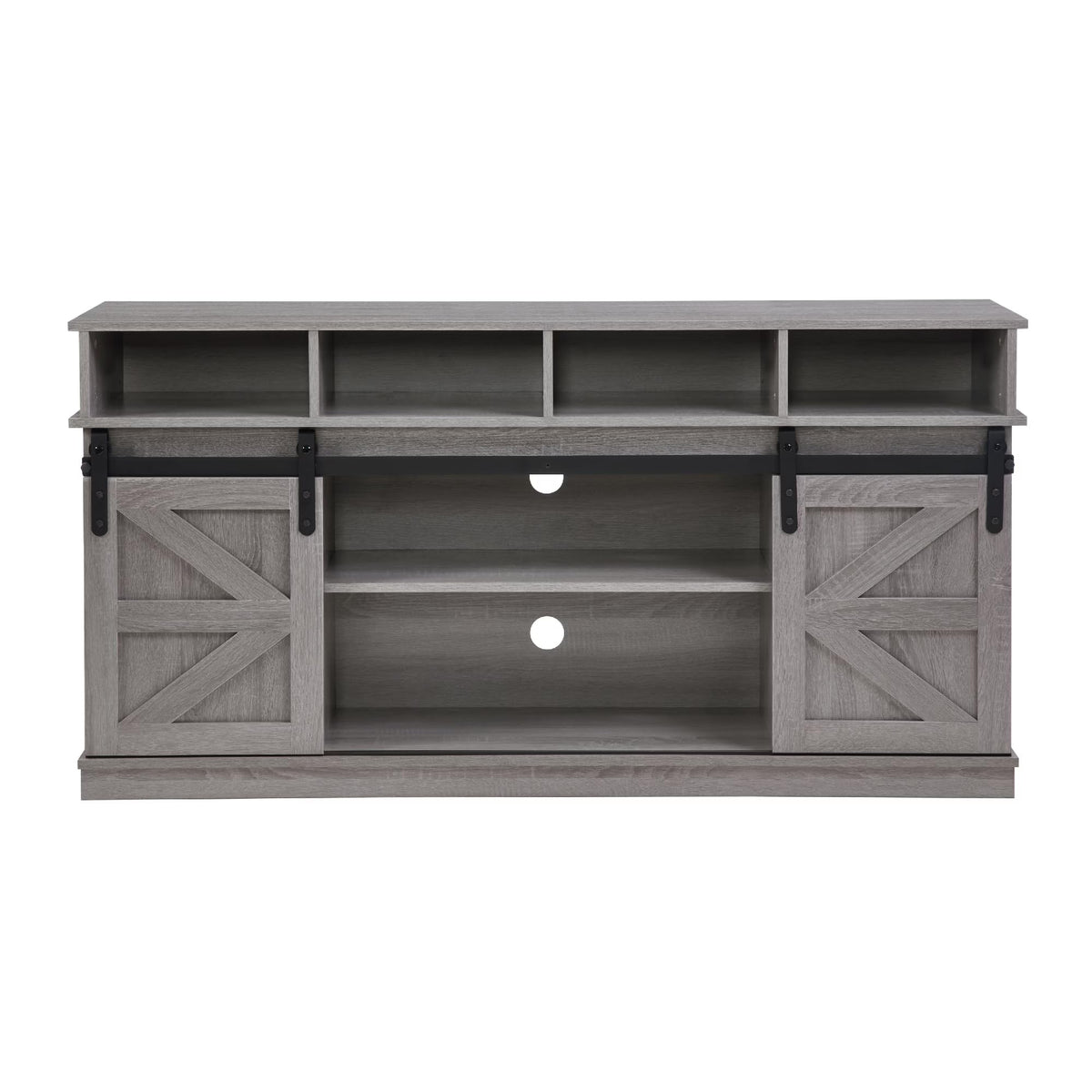 65" Grey TV Stand with Sliding Doors J25234