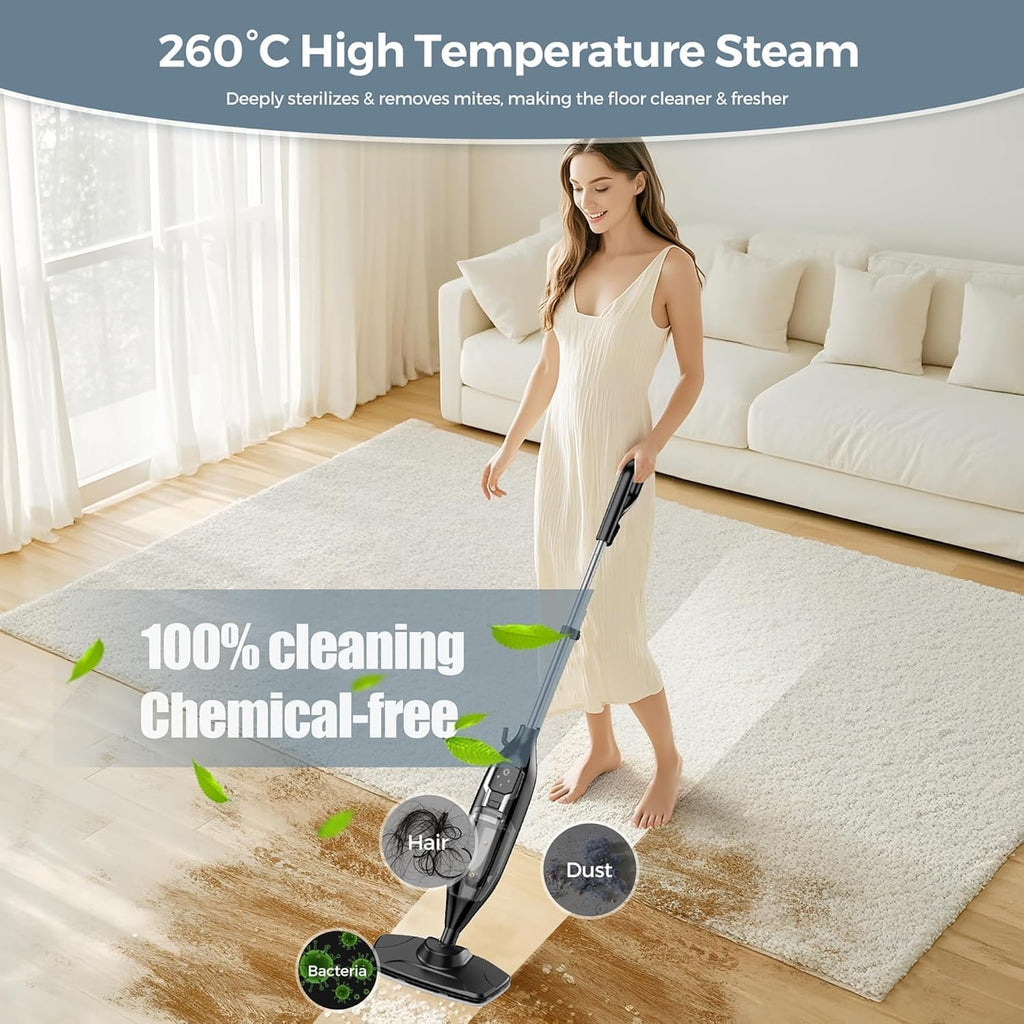 12-in-1 Handheld Steam Mop with 565ML Removable Tank V27923
