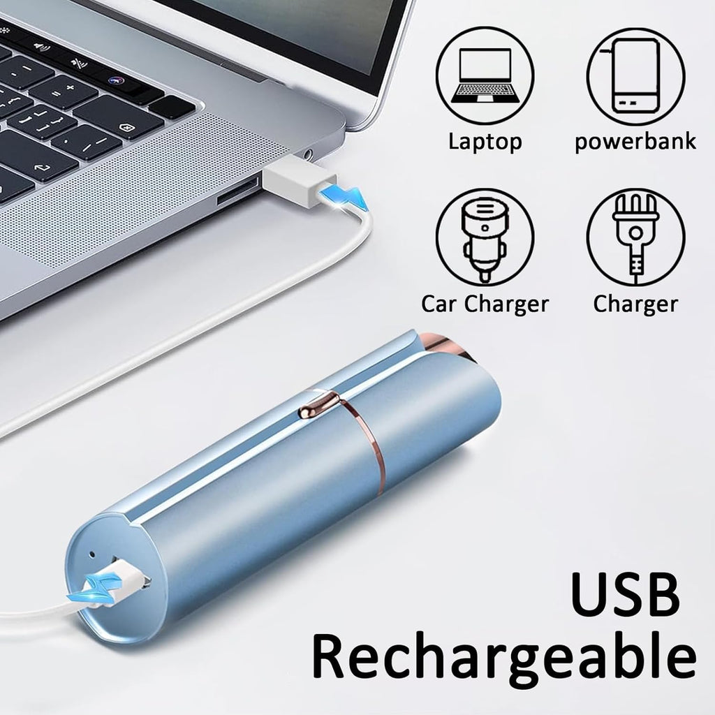 Facial Hair Removal USB Rechargeable 3 Replacement Heads W5335