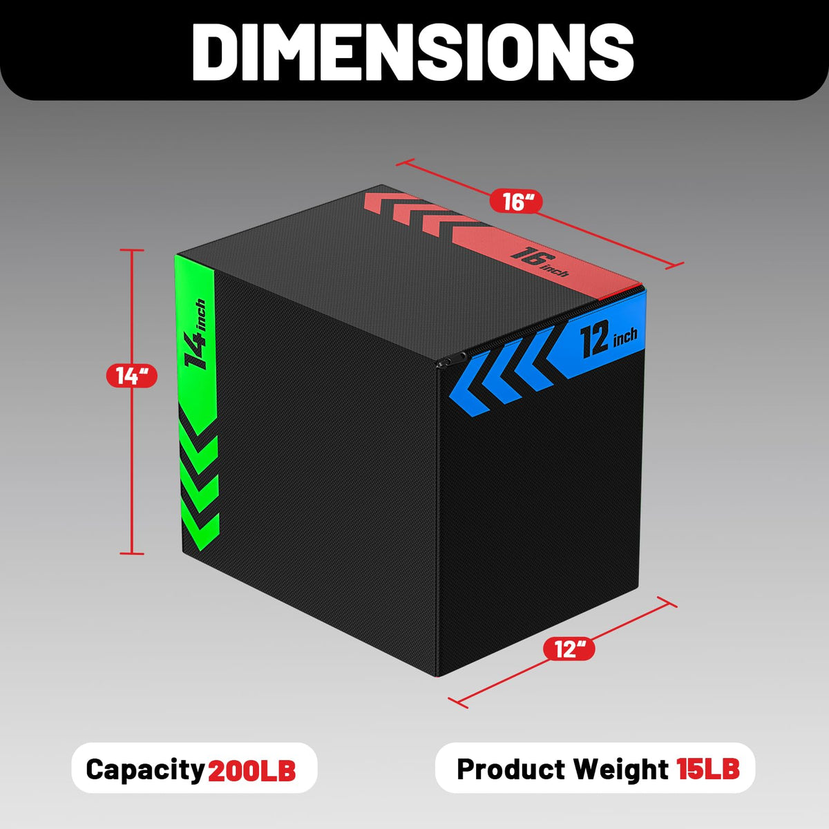 3-in-1 Anti-Slip High-Density Foam Jump Box A2734