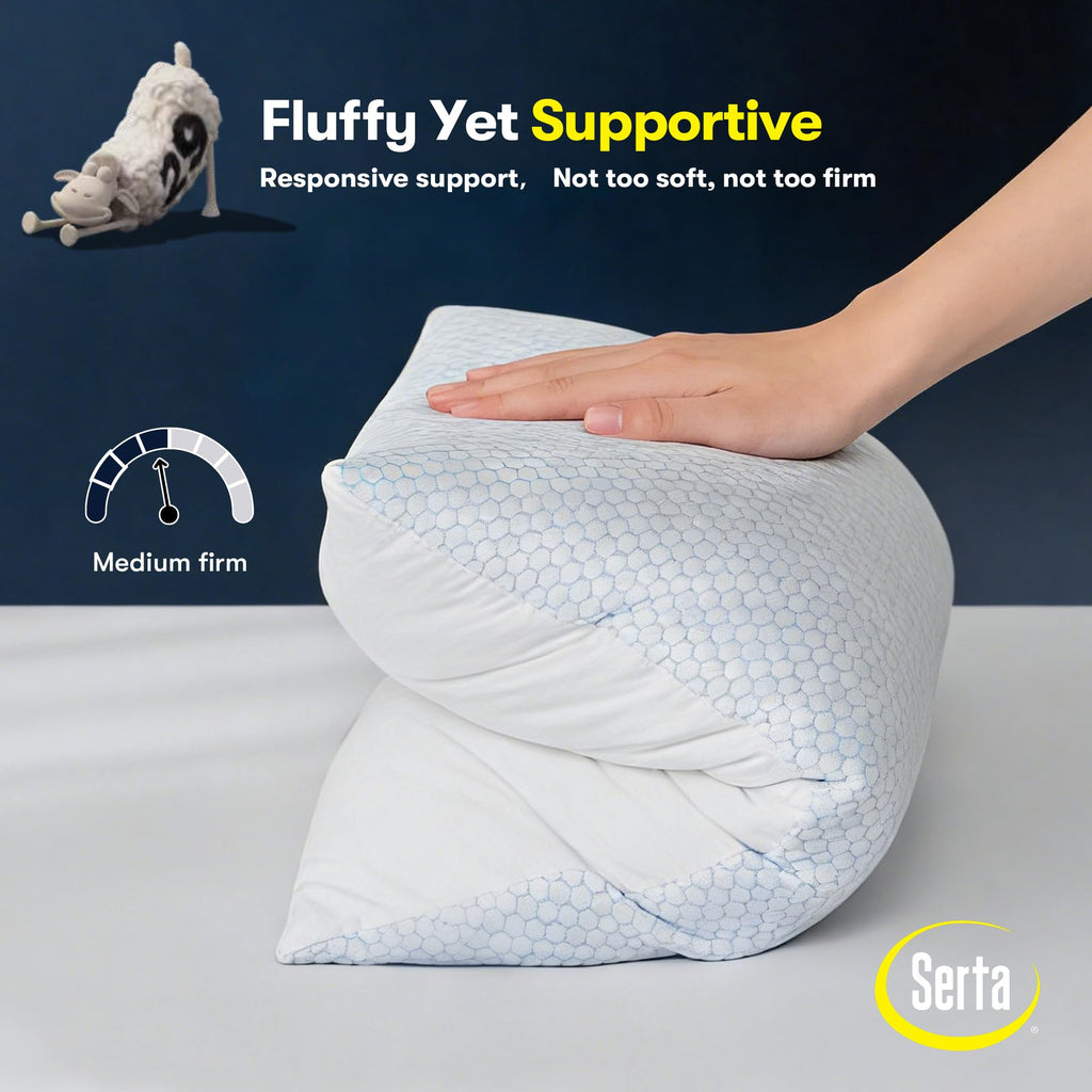 Queen Size Set of 2 Cooling Bed Pillows T424