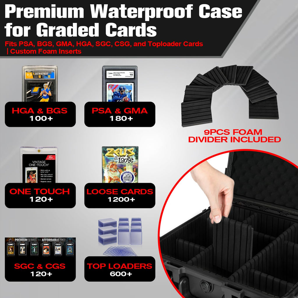 Graded Card Storage Box with 9 Dividers N71379