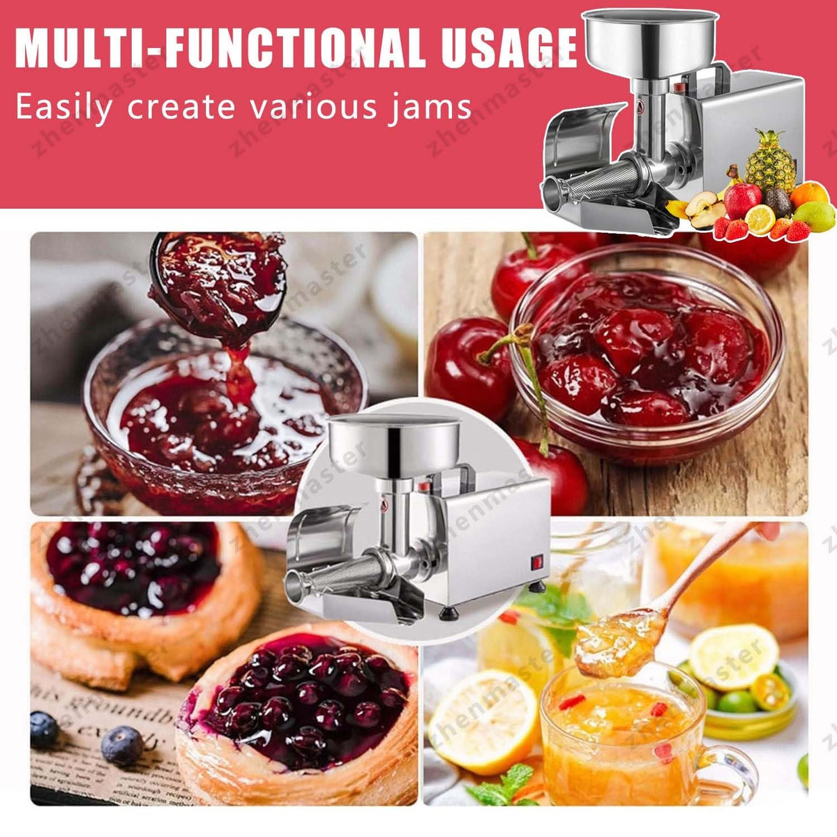 450W Stainless Steel Tomato Strainer with Seed Separator S1770