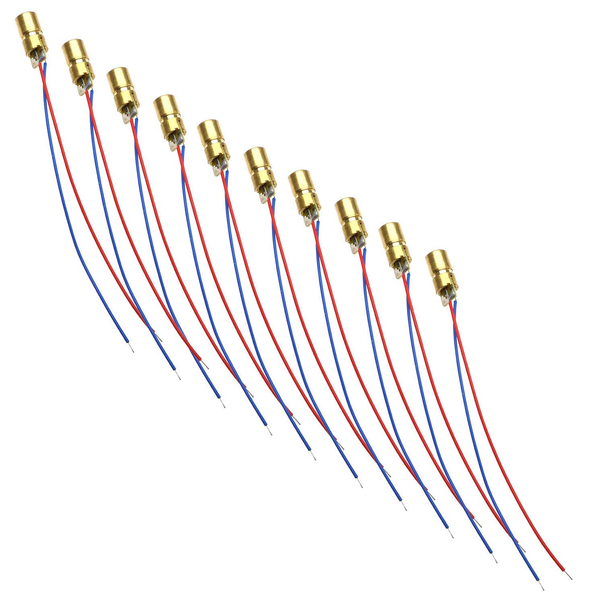 10-Pack 3.3V 650nm Mini Red Laser Dot Diode Module 6mm 5mW O826667