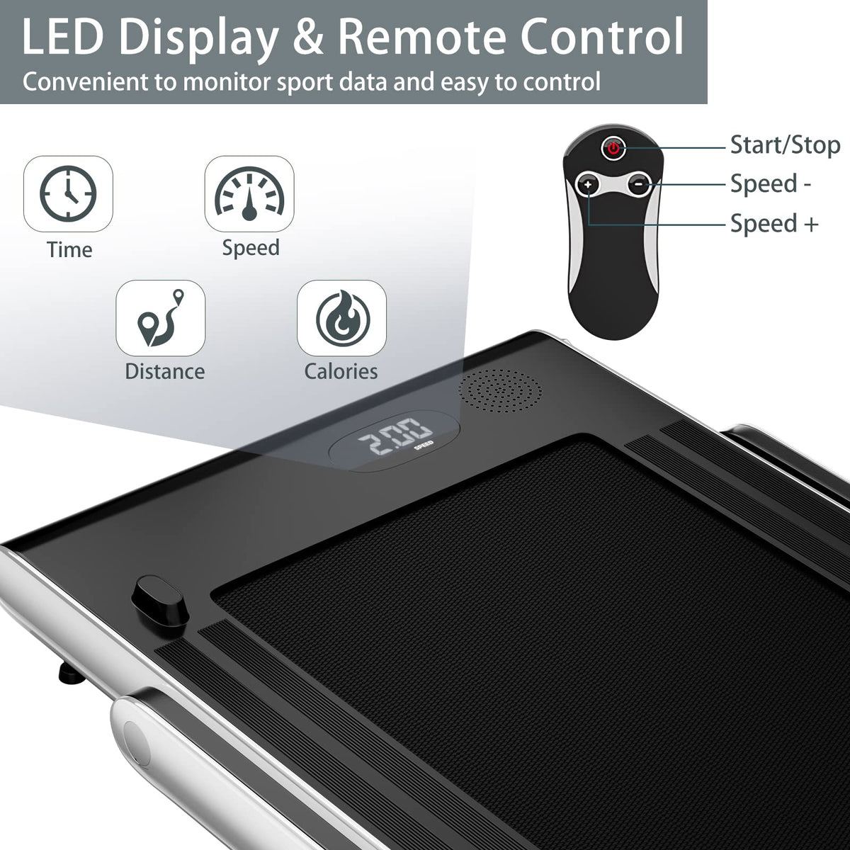 2 in 1 Folding Electric Treadmill A62389