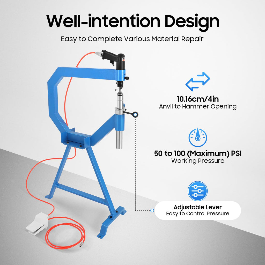 Pneumatic Planishing Hammer with 1in 2in 3in Anvils X857