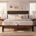 Queen Size Bed Frame with Storage Headboard P392