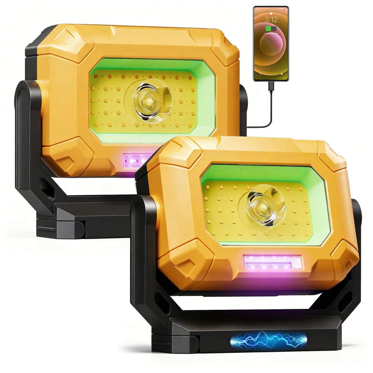 2 Pack 1500LM COB LED Work Light M737