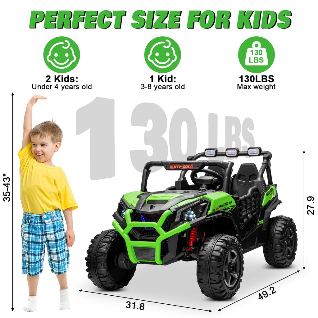 Green 2-Seater Ride On Car Truck B136