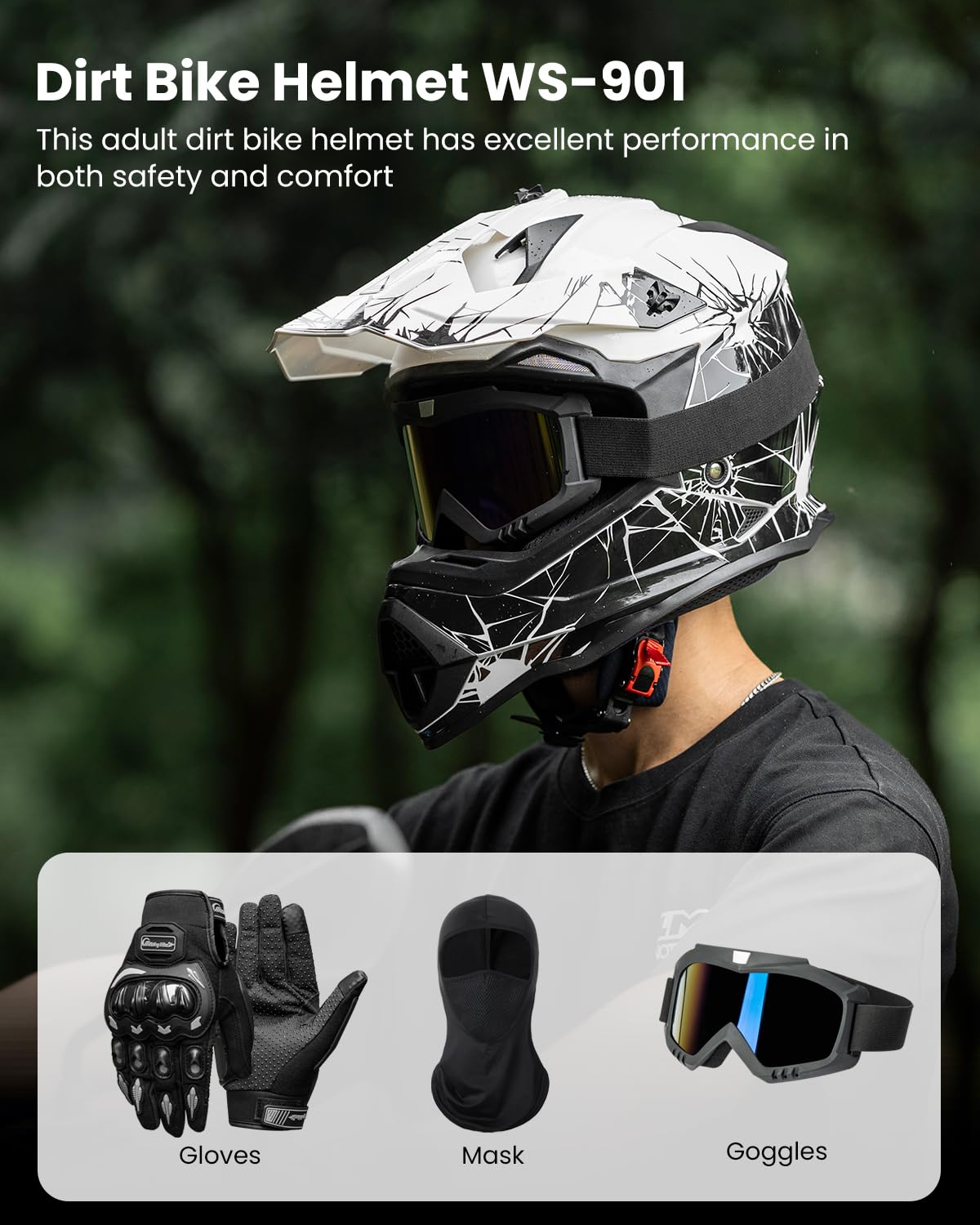DOT Approved Full Face Motocross Helmet Q97353