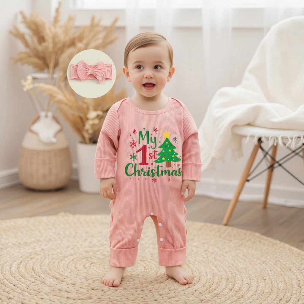 Christmas Tree Long Sleeve Romper Jumpsuit M995