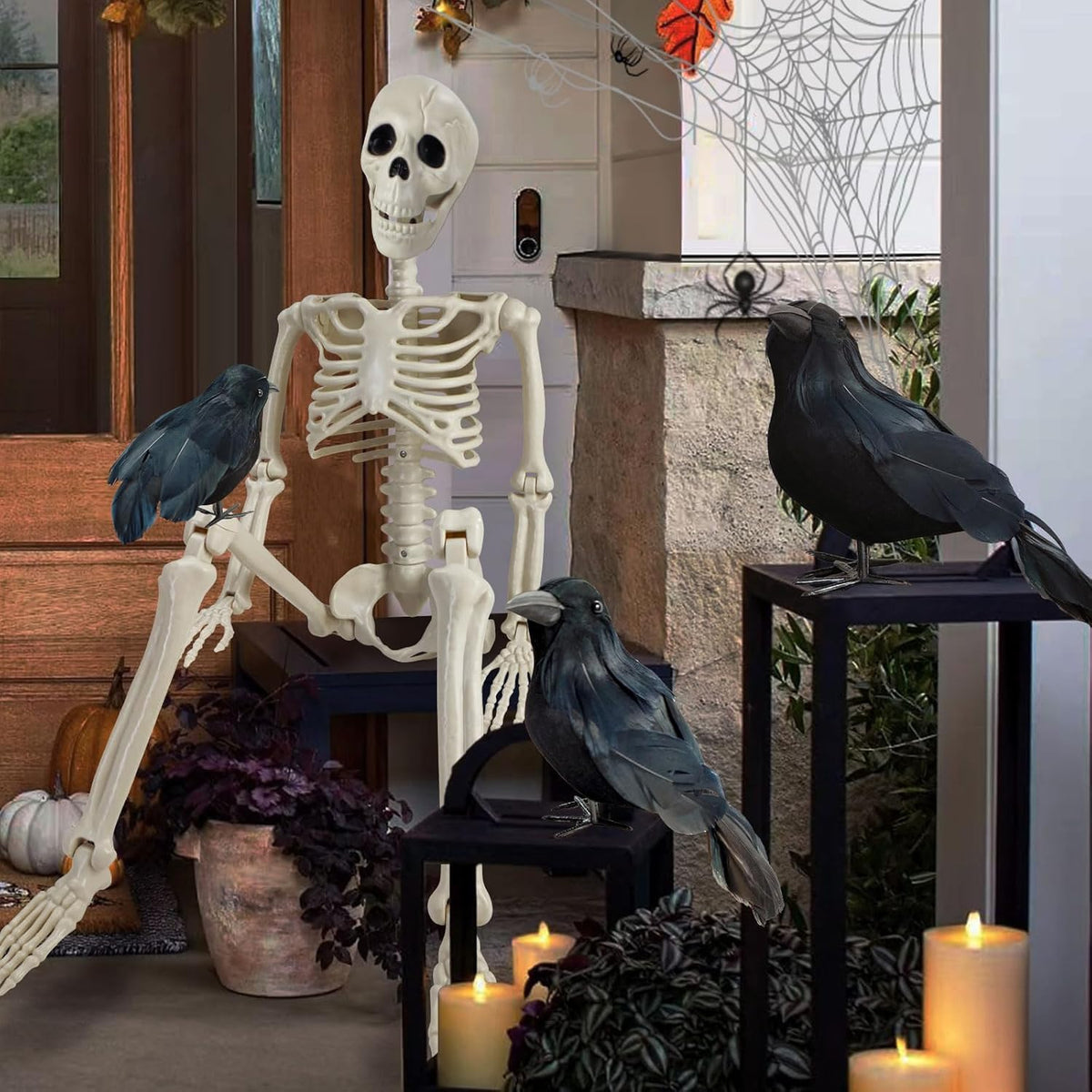 5.4FT Posable Skeleton Decorations Q677375