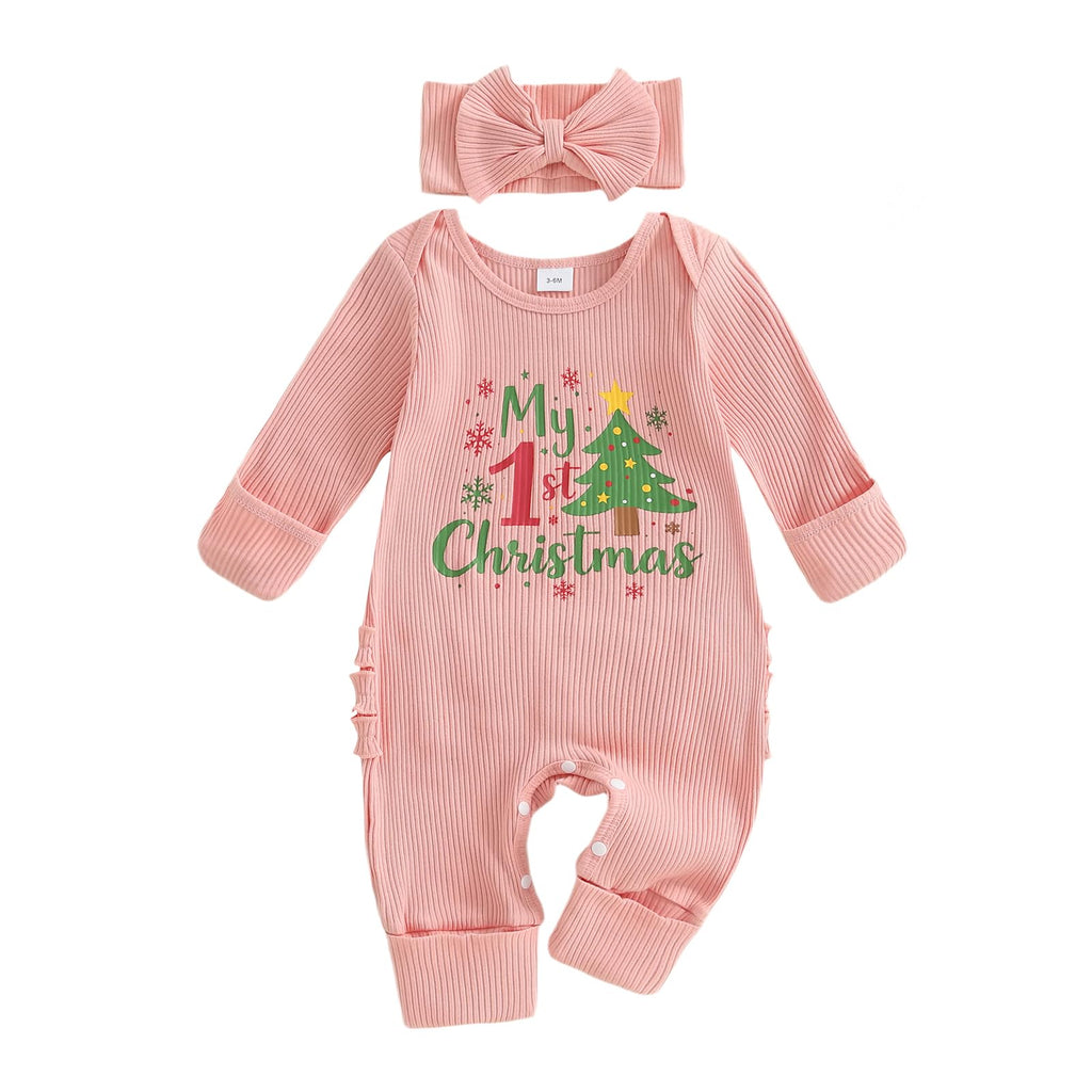 Christmas Tree Long Sleeve Romper Jumpsuit M995