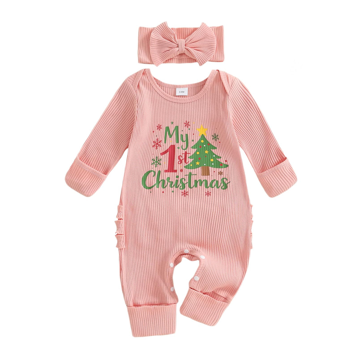 Christmas Tree Long Sleeve Romper Jumpsuit M995