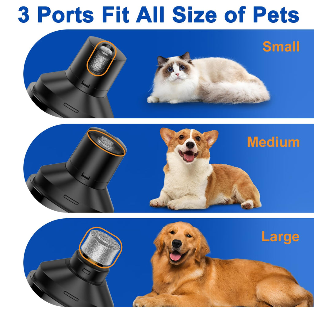 Quiet Low-Vibration Dog Nail Grinder Black X390